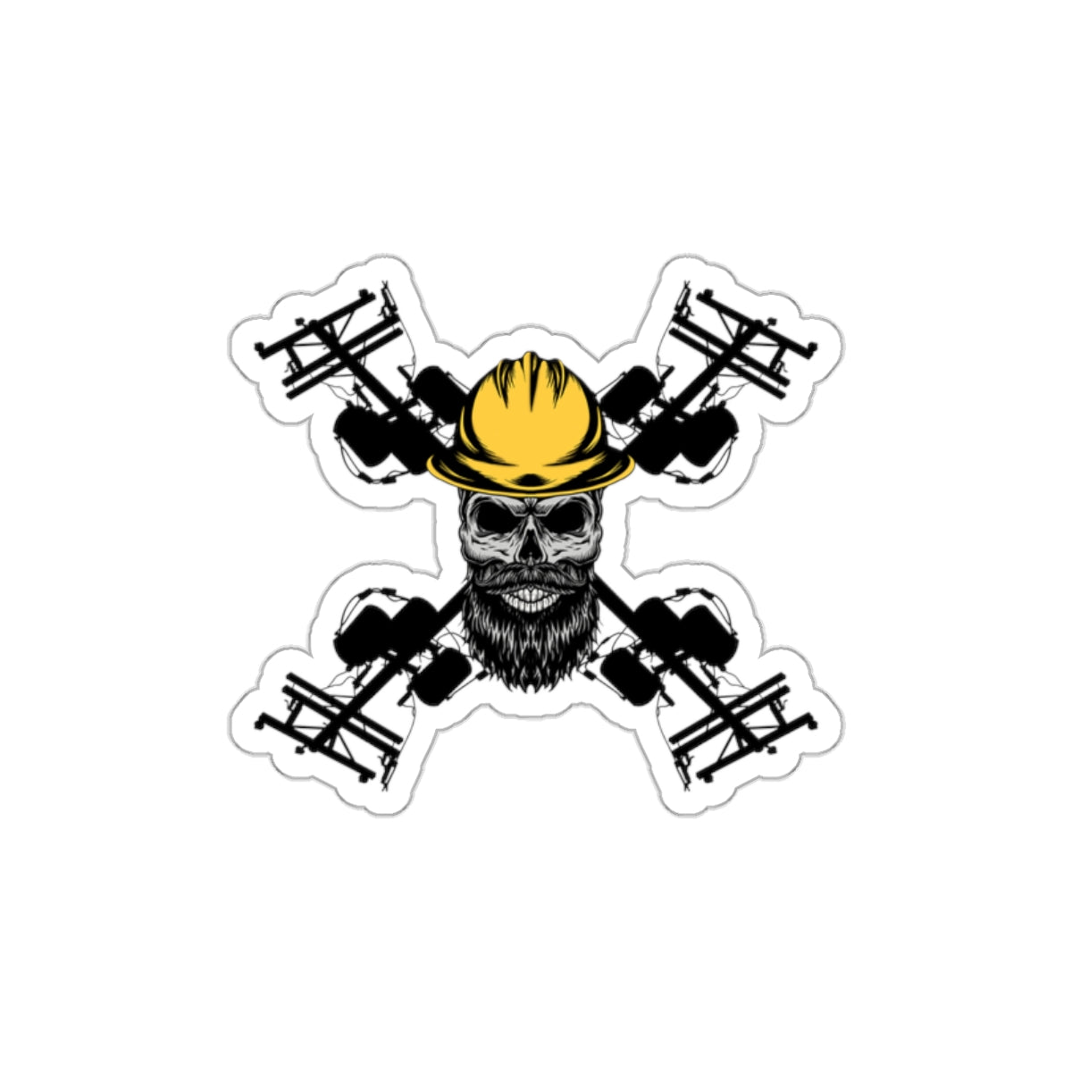 Lineman Crossbones Sticker